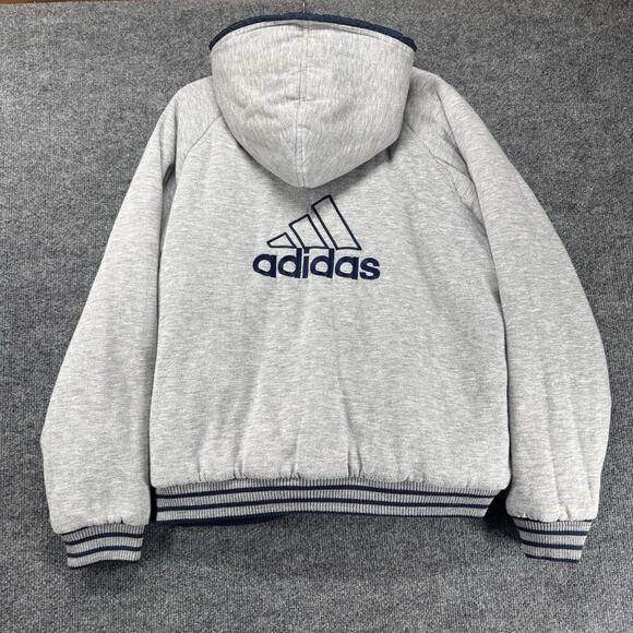 adidas Other - Vintage Y2K Adidas Reversible Hooded Stadium Blue Puffy Jacket Men Size Large